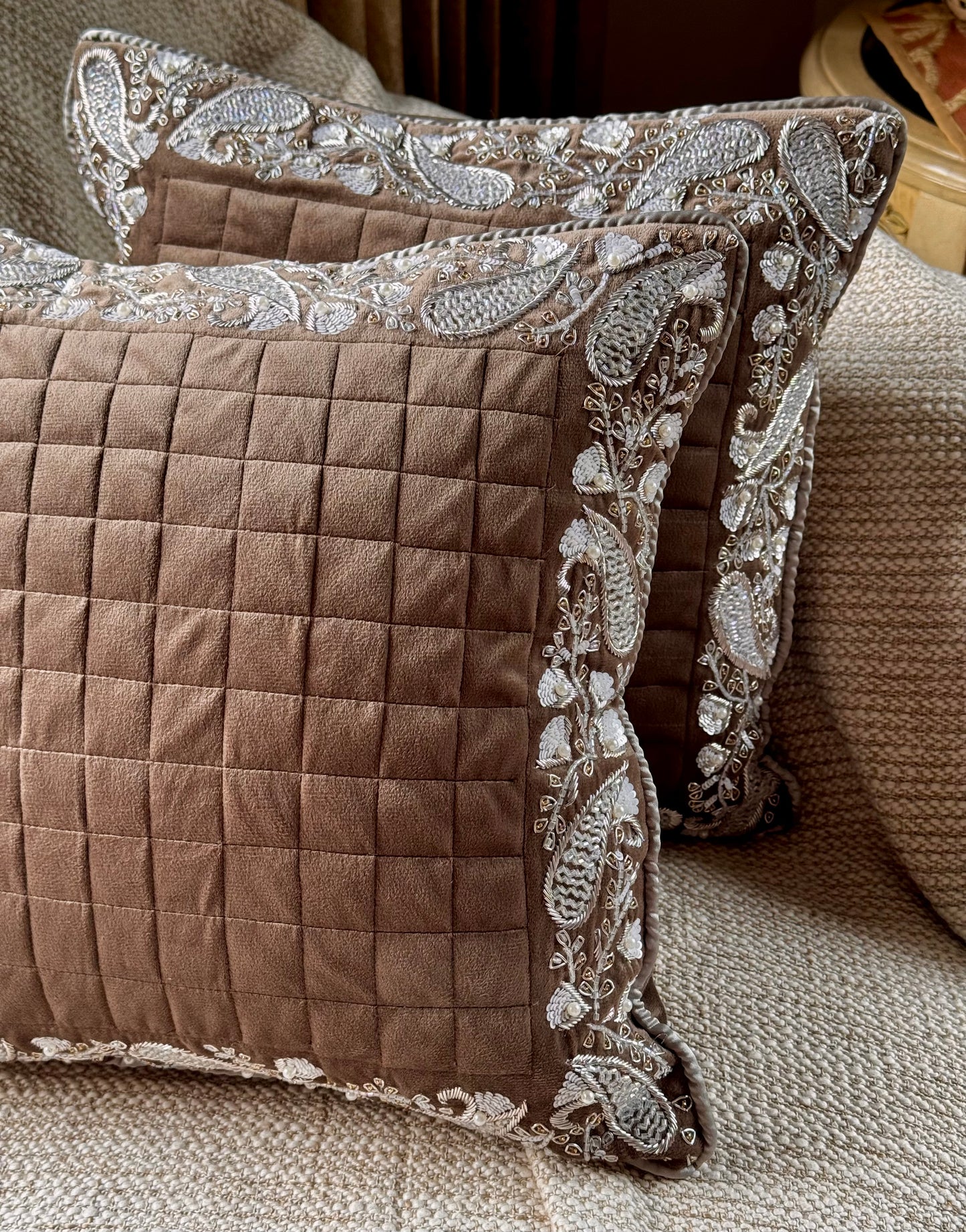 The Brown Noor Cushion Cover