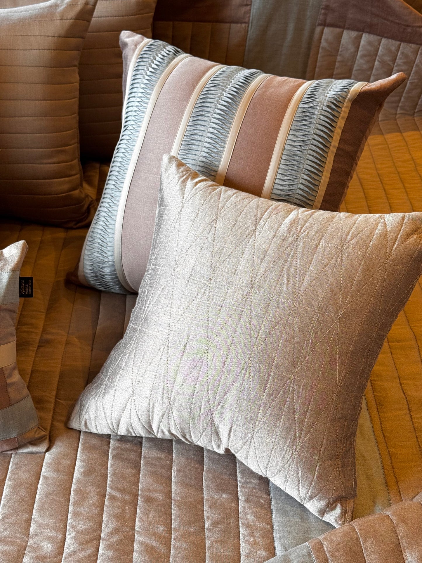 The Plum Grid Bedding Set