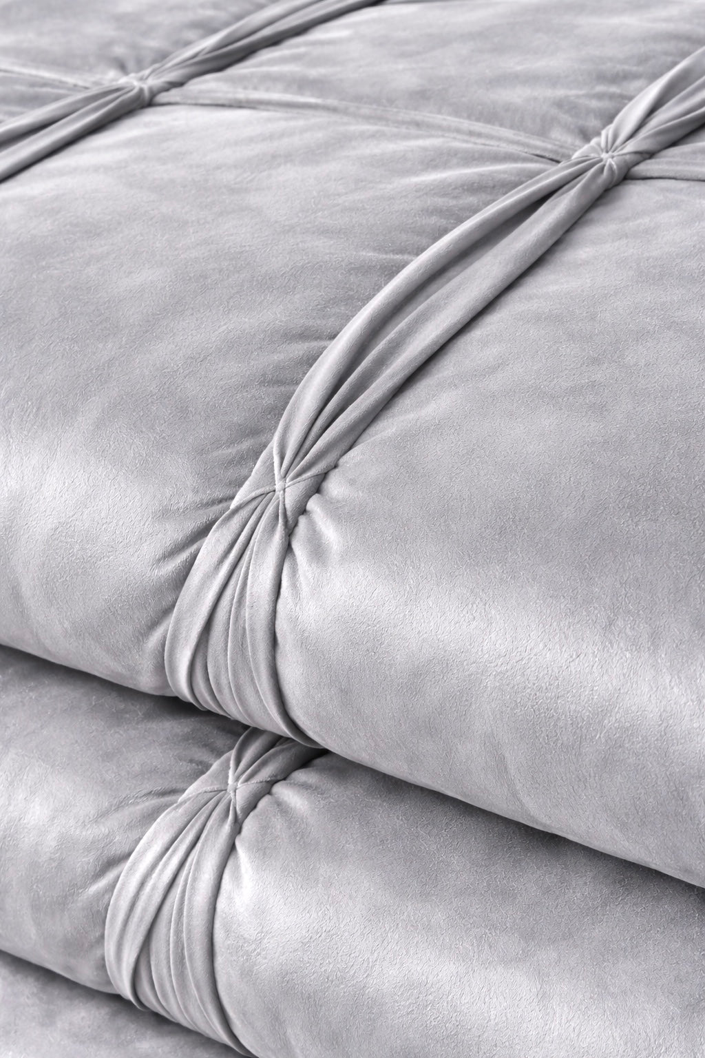 The Soft Grey Pleat Quilt