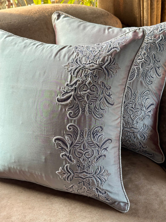 The Frosted Azure Cushion Cover