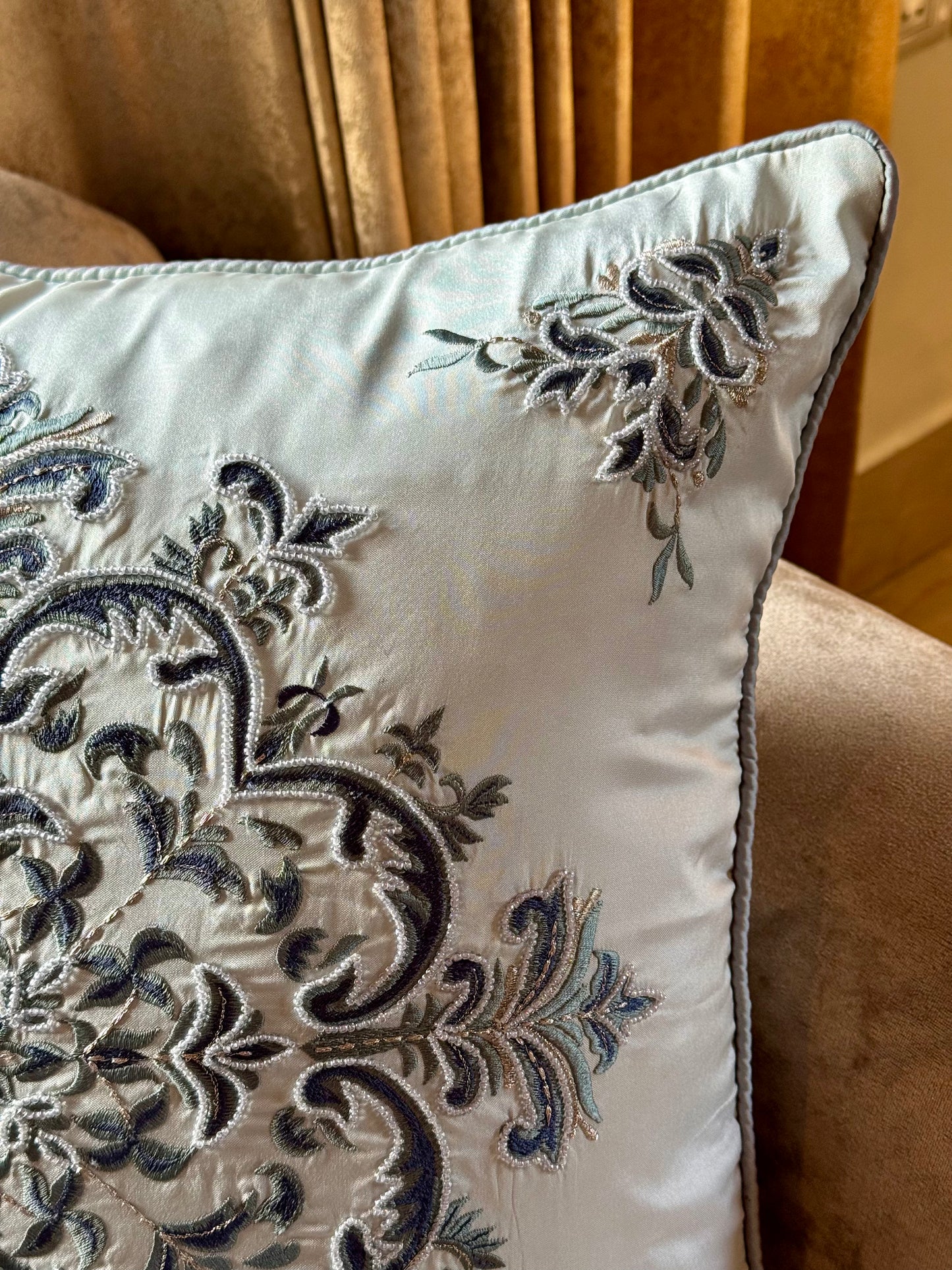 The Grand Azure Cushion Cover