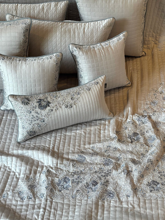 The Silver Petal Bedding Set