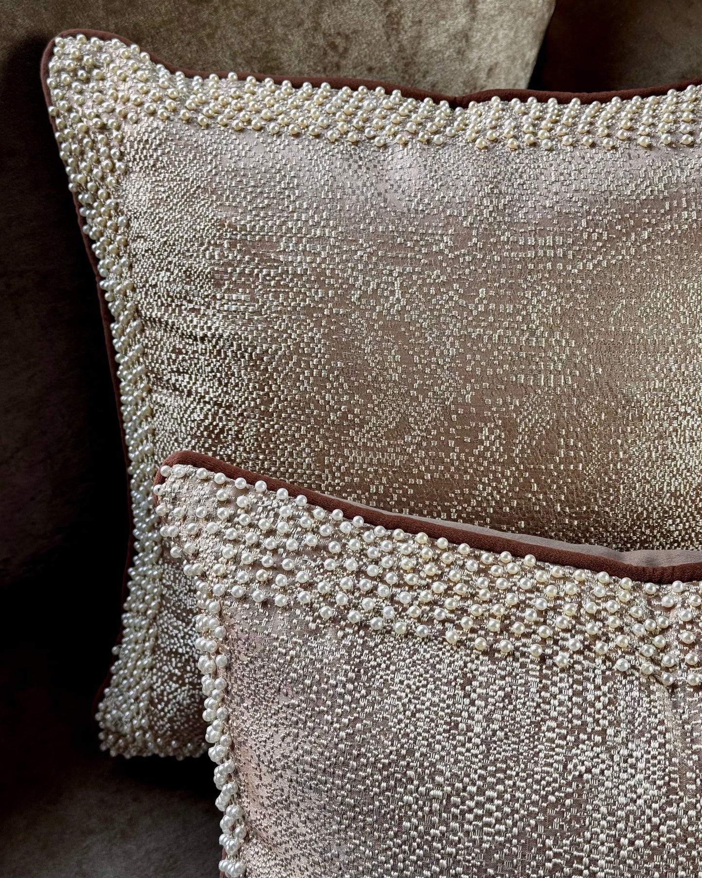 The Metallic Pearl Cushion Cover