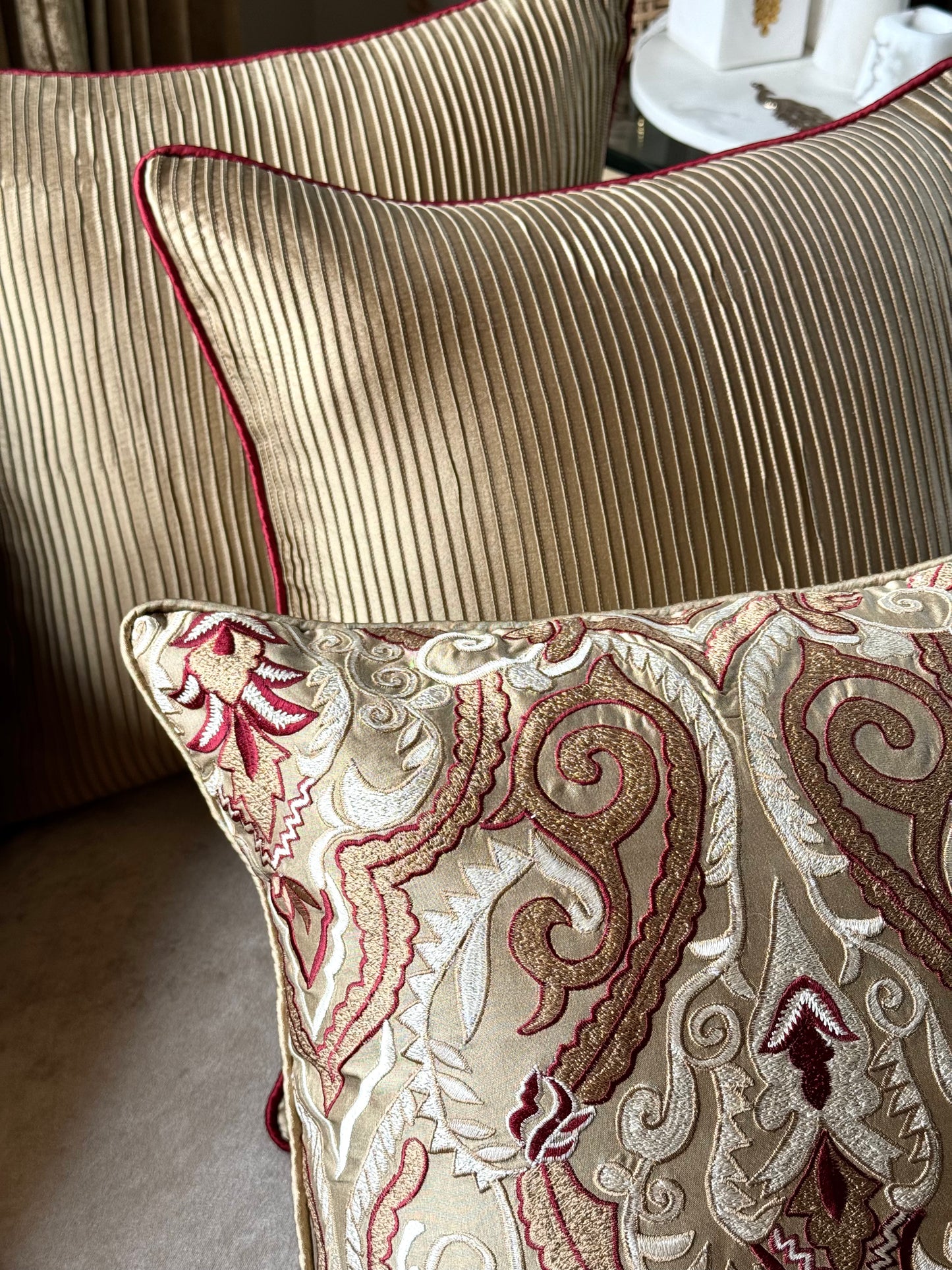 The Gold Zarqa Cushion Cover