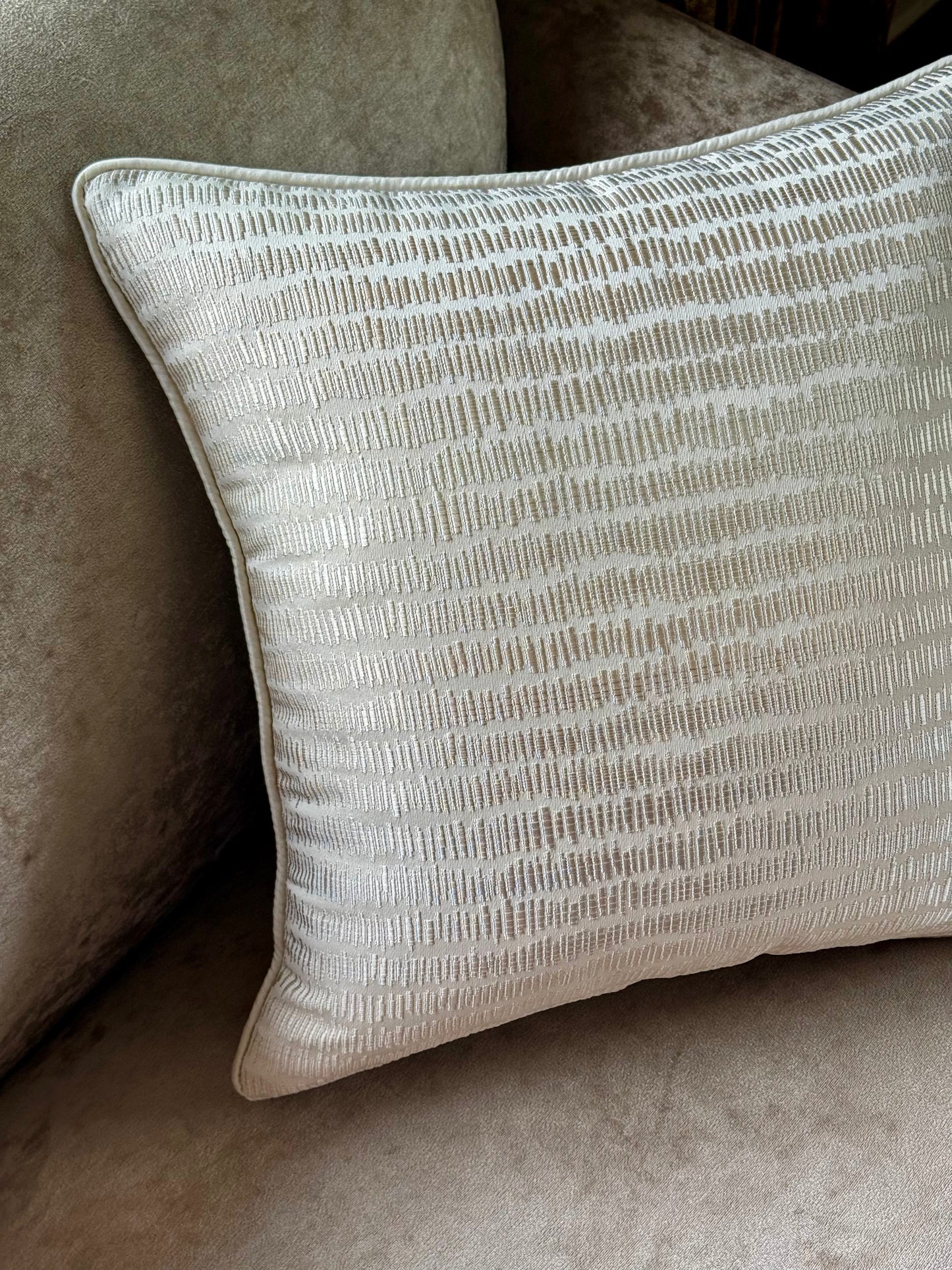 The Ivory Rhythm Cushion Cover