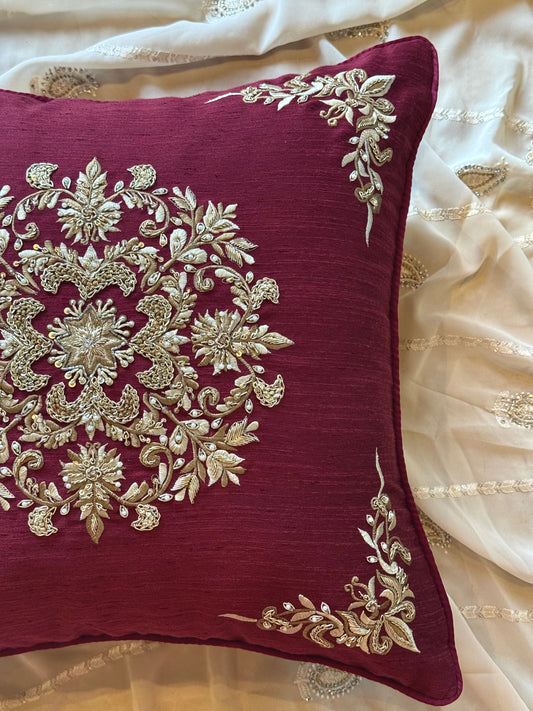 The Ruby Royale Cushion Cover