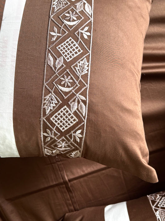 The Brown Grid Bedsheet