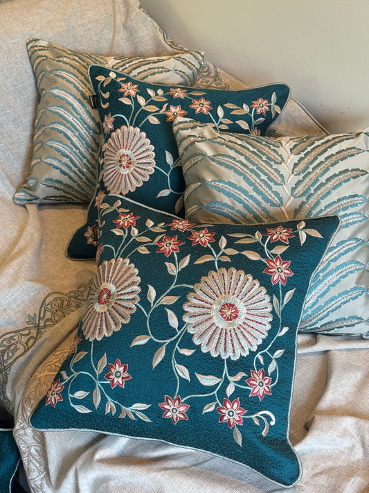 The Ocean Mist Folia Cushion Cover