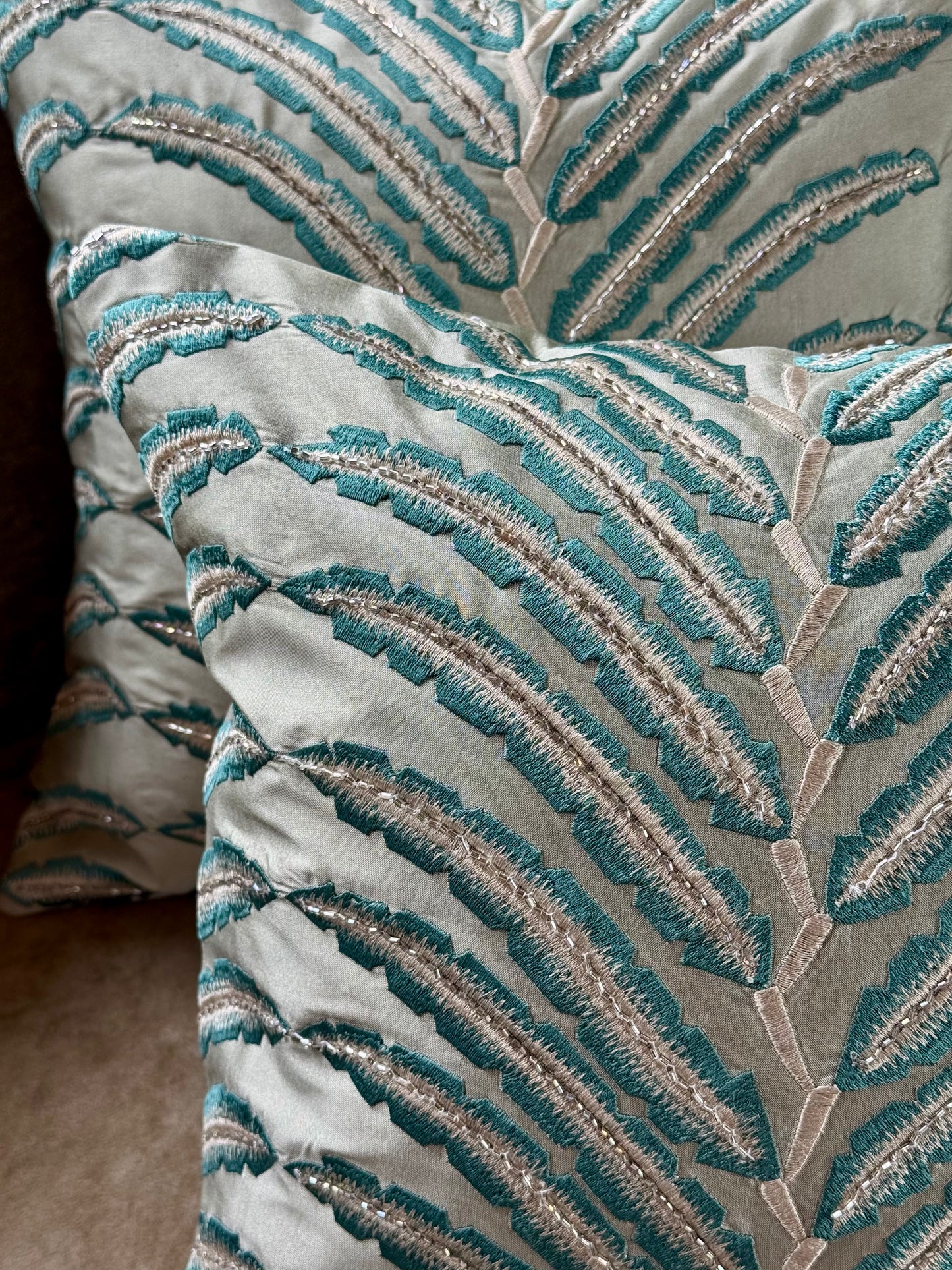 The Ocean Mist Folia Cushion Cover