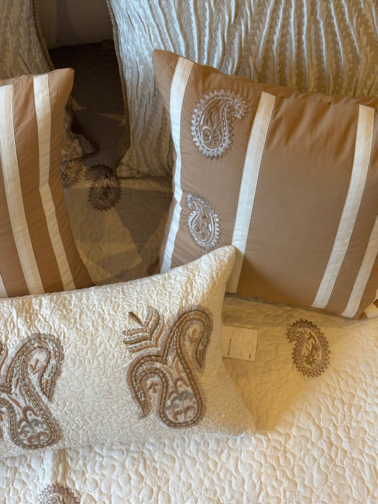 The Beige Paisley Bedding Set