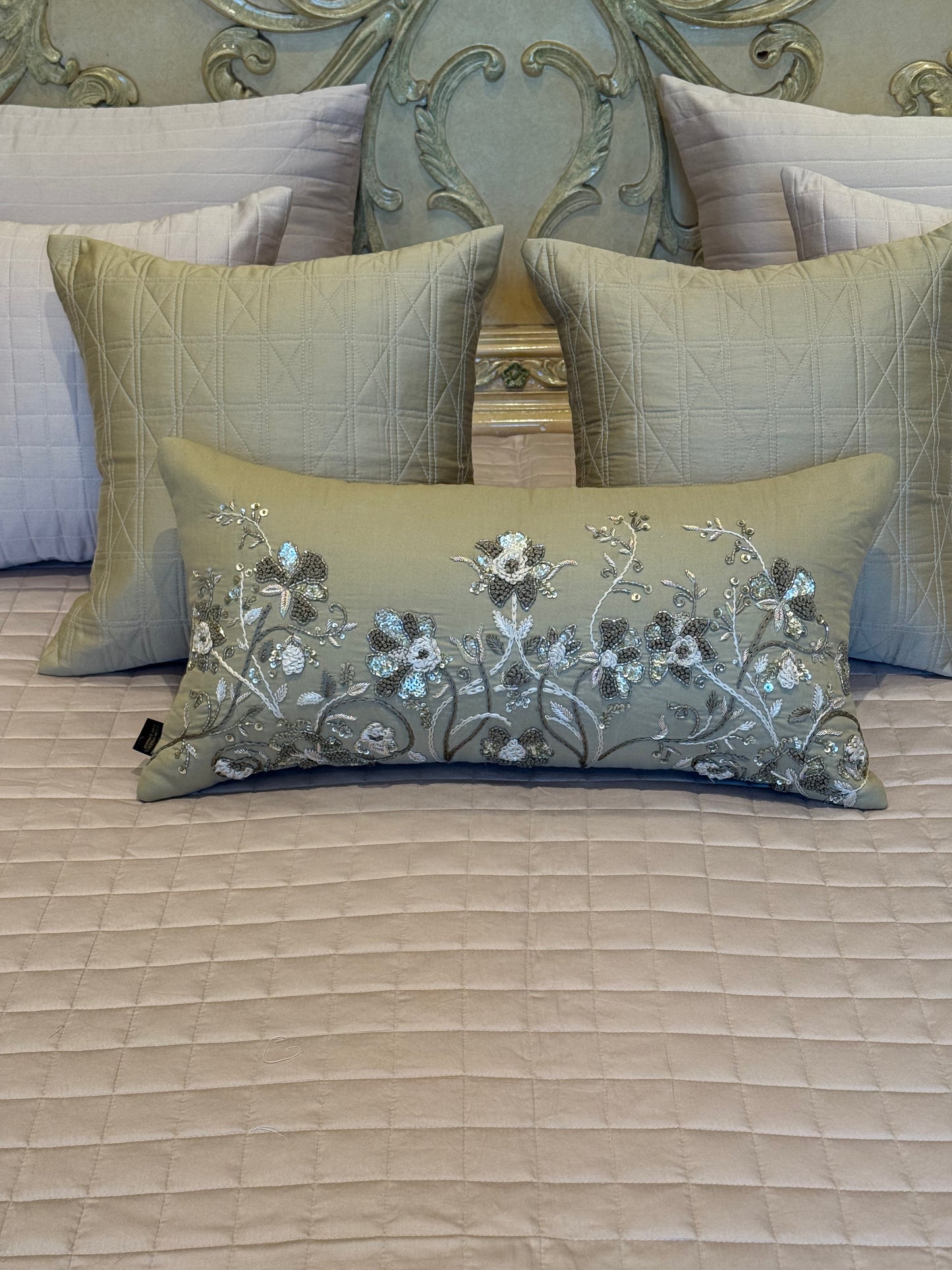 The Beige Green Bedding Set