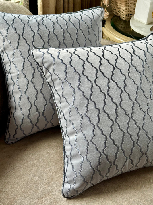 The Silver Wave Cushion Cover