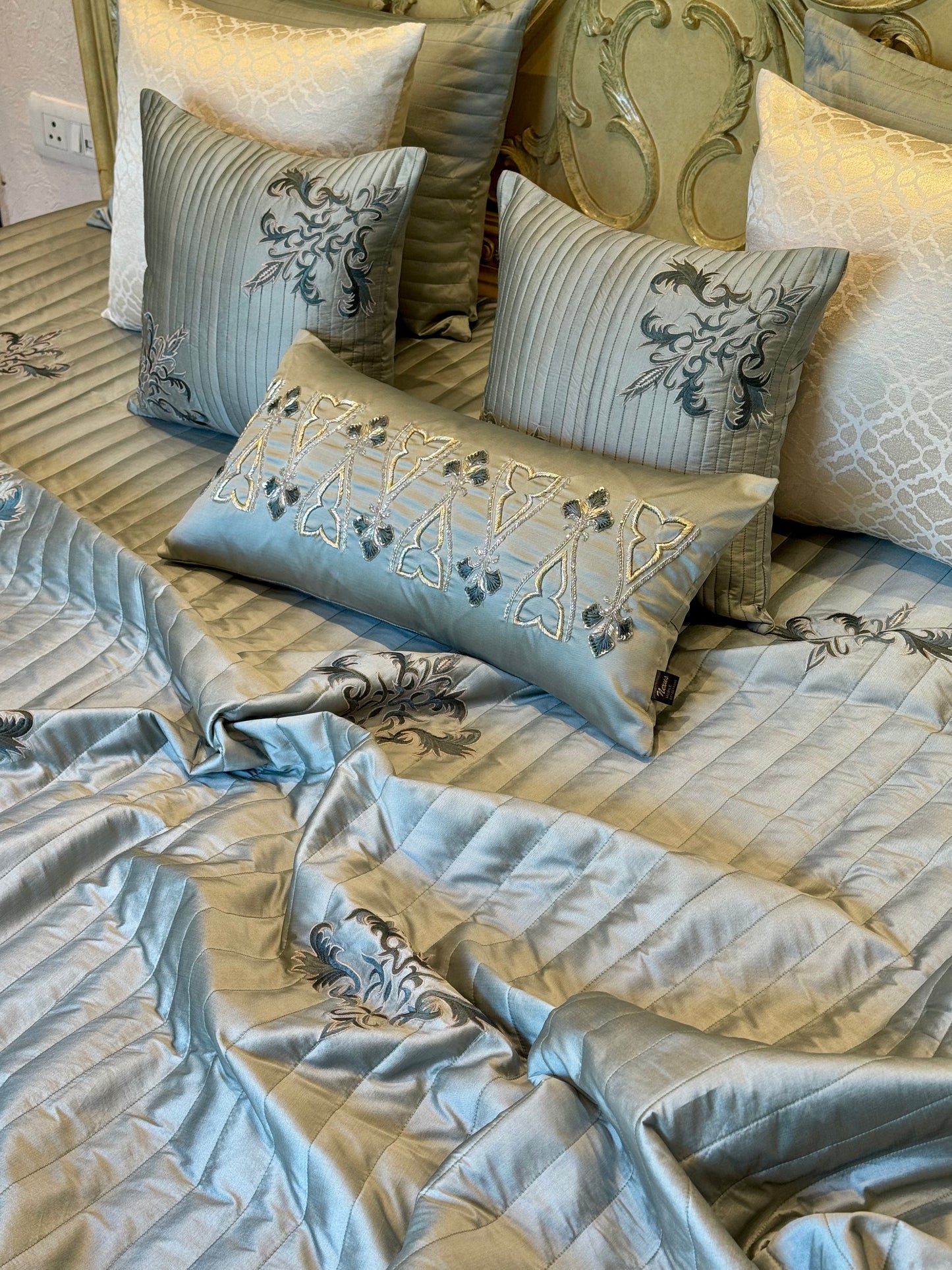 The Soft Green Baroque Bedding Set