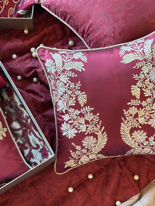 The Maroon Merlot Cushion Cover