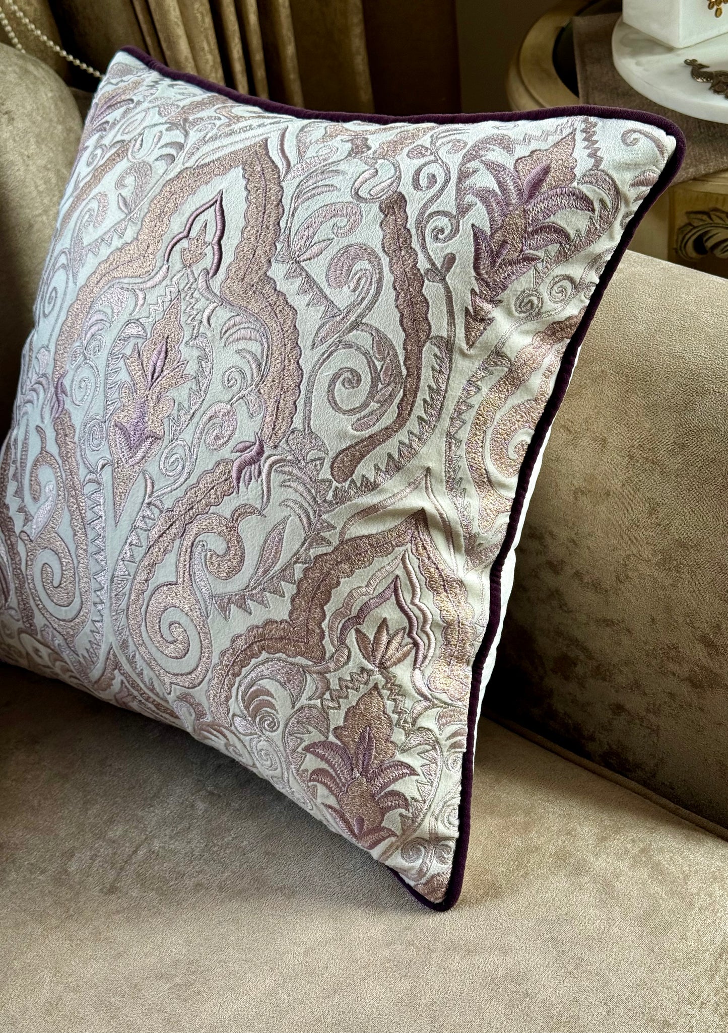 The Mauve Persian Cushion Cover
