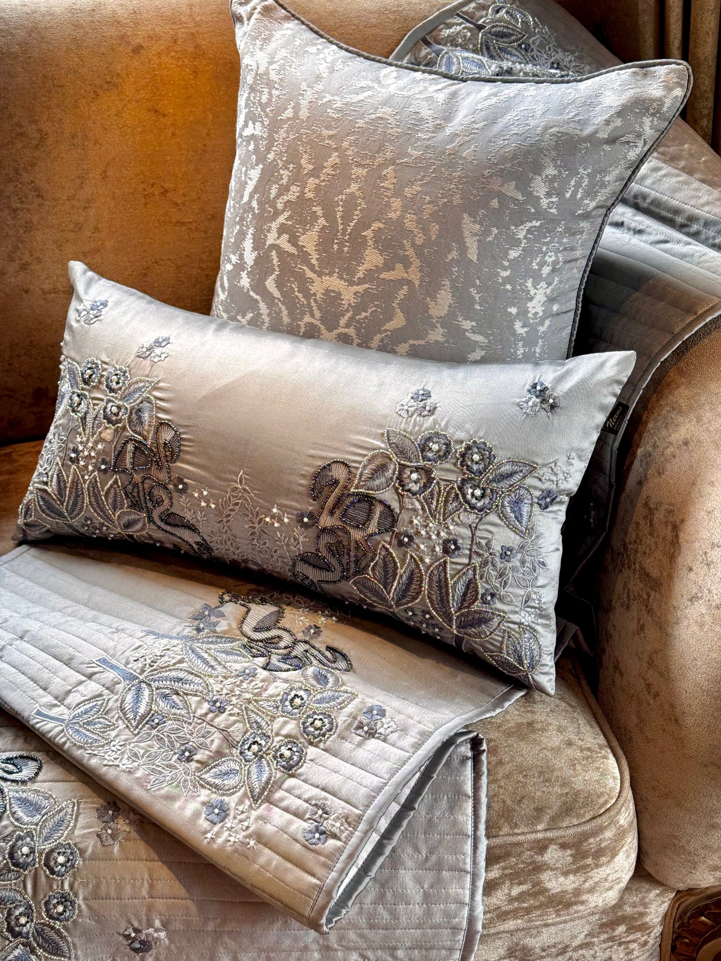 The Silver Flamingo Lumbar (With Insert)