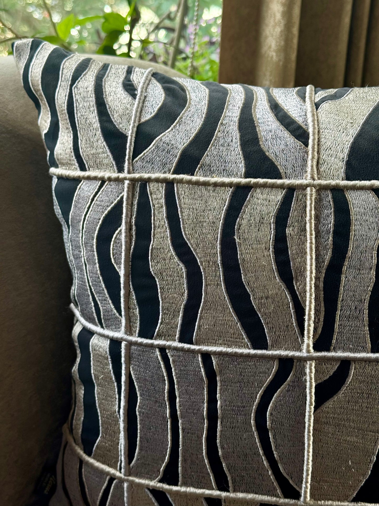 The Black Scales Cushion Cover