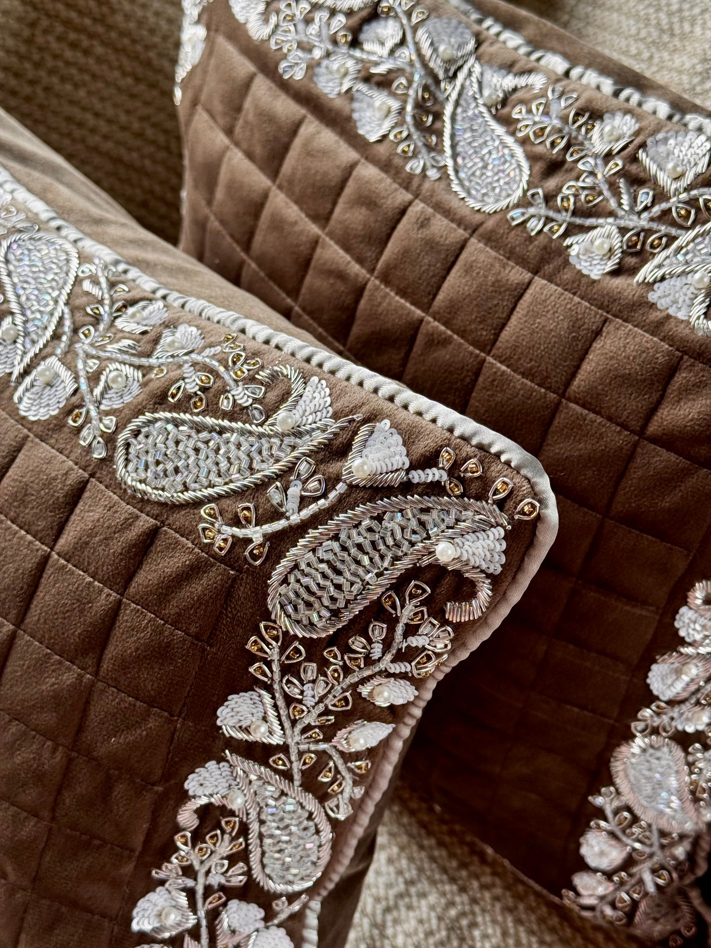 The Brown Noor Cushion Cover