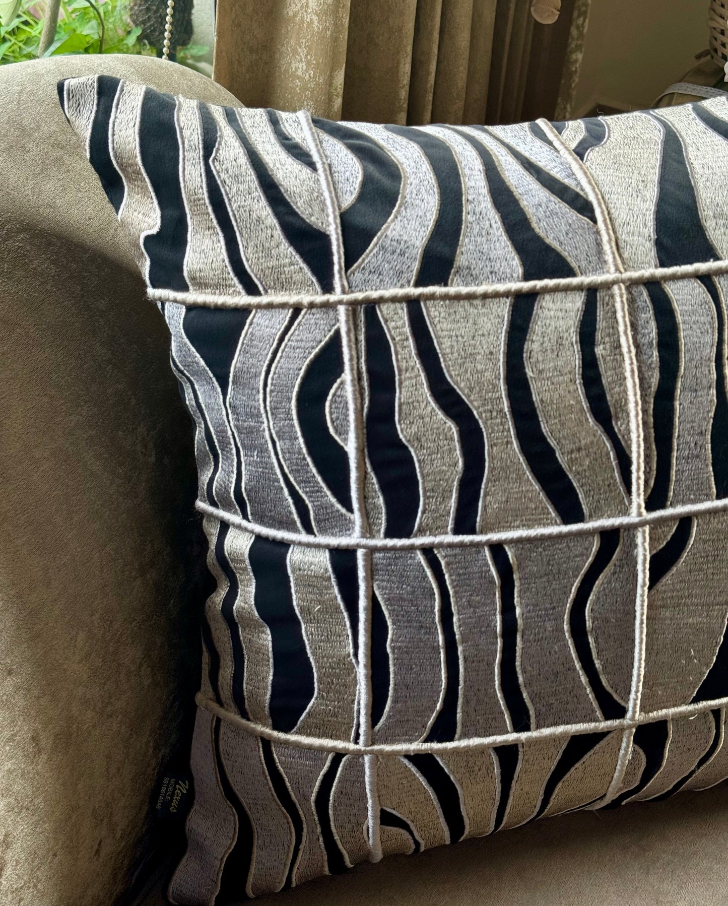 The Black Scales Cushion Cover