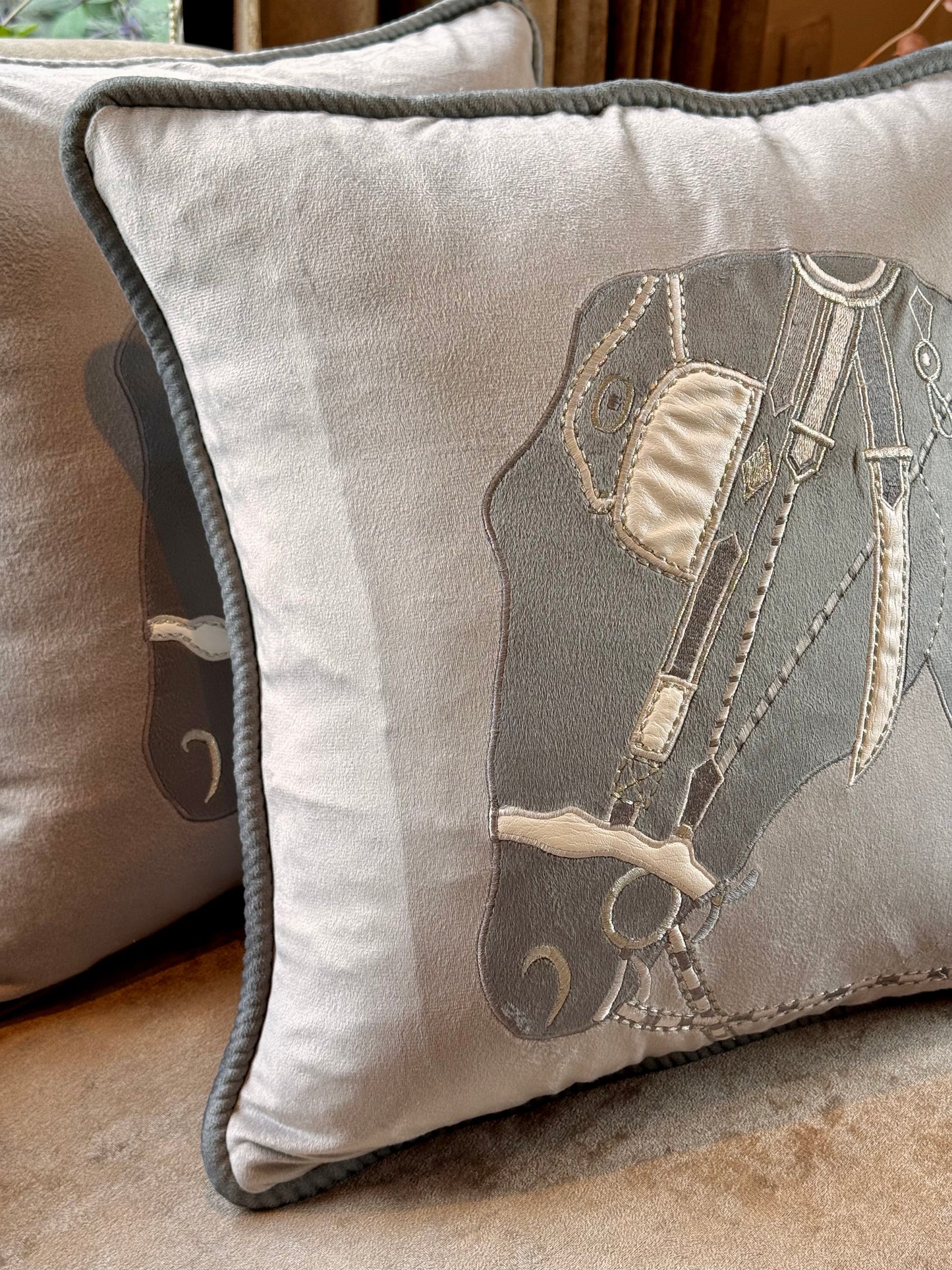 The Grey Horse Cushion Cover