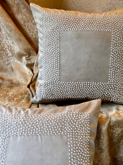 The Ivory Beaded Cushion Cover
