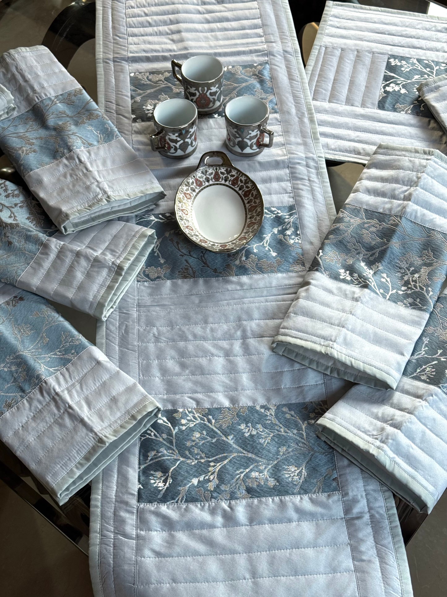 The Ice Blue Forest Table Linen