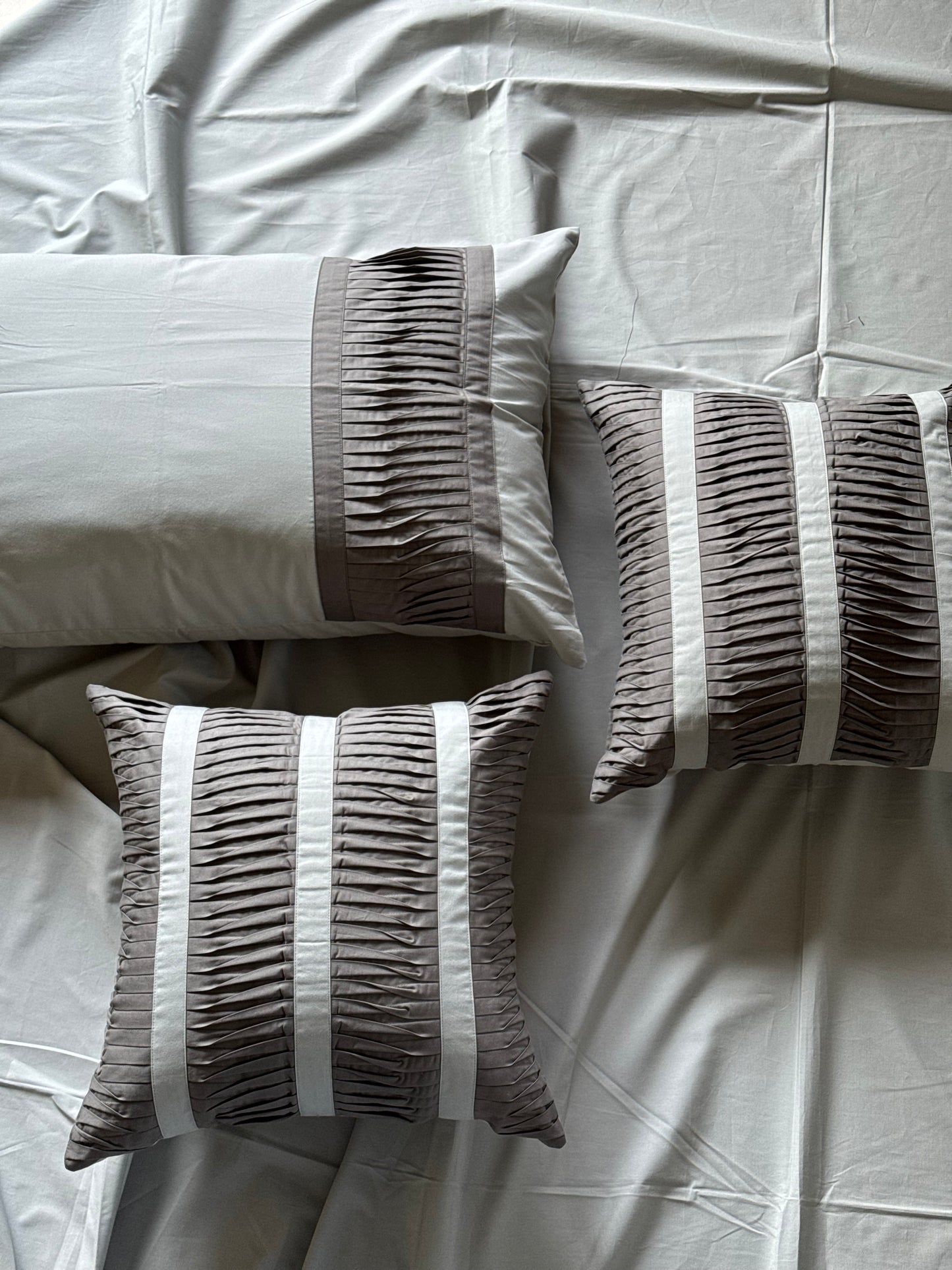 The Grey Pleat Bedsheet