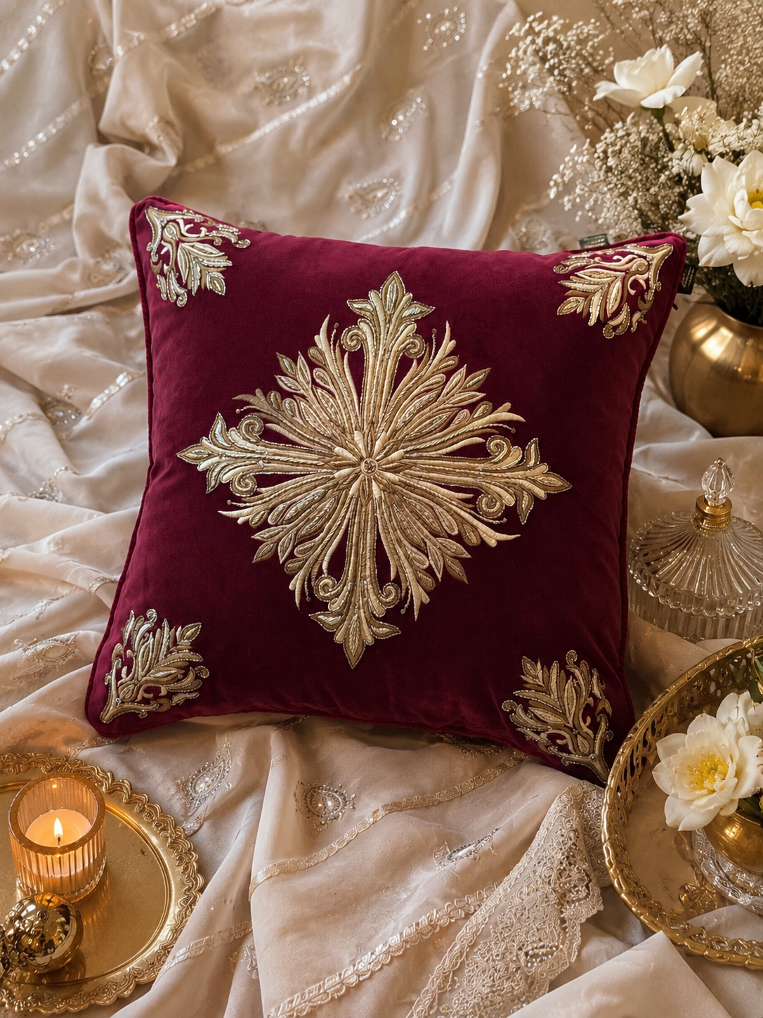 The Ruby Jewel Cushion Cover