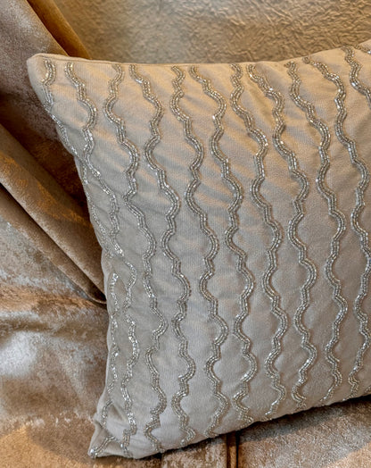The Ivory Bead Cushion Cover