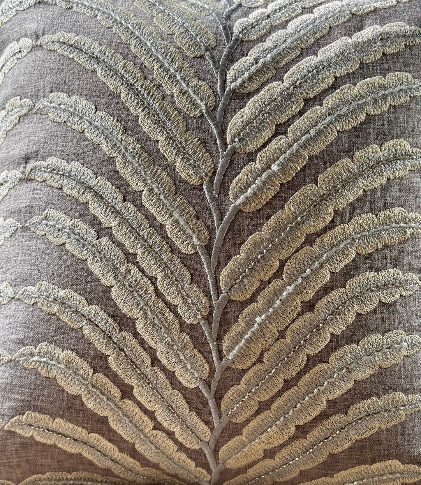 The Grey Folia Cushion Cover