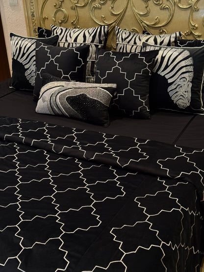 The Black Zebra Bedding Set