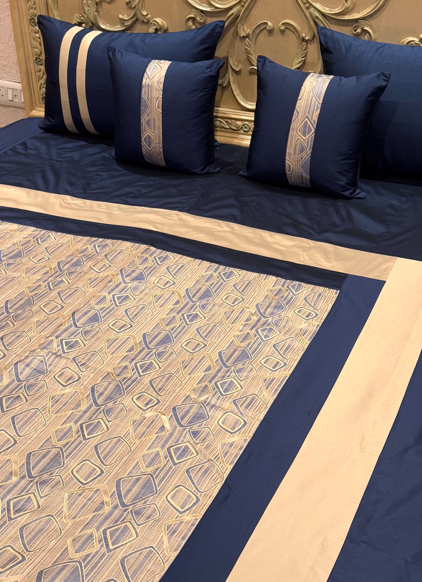 The Blue Bricks Bedspread