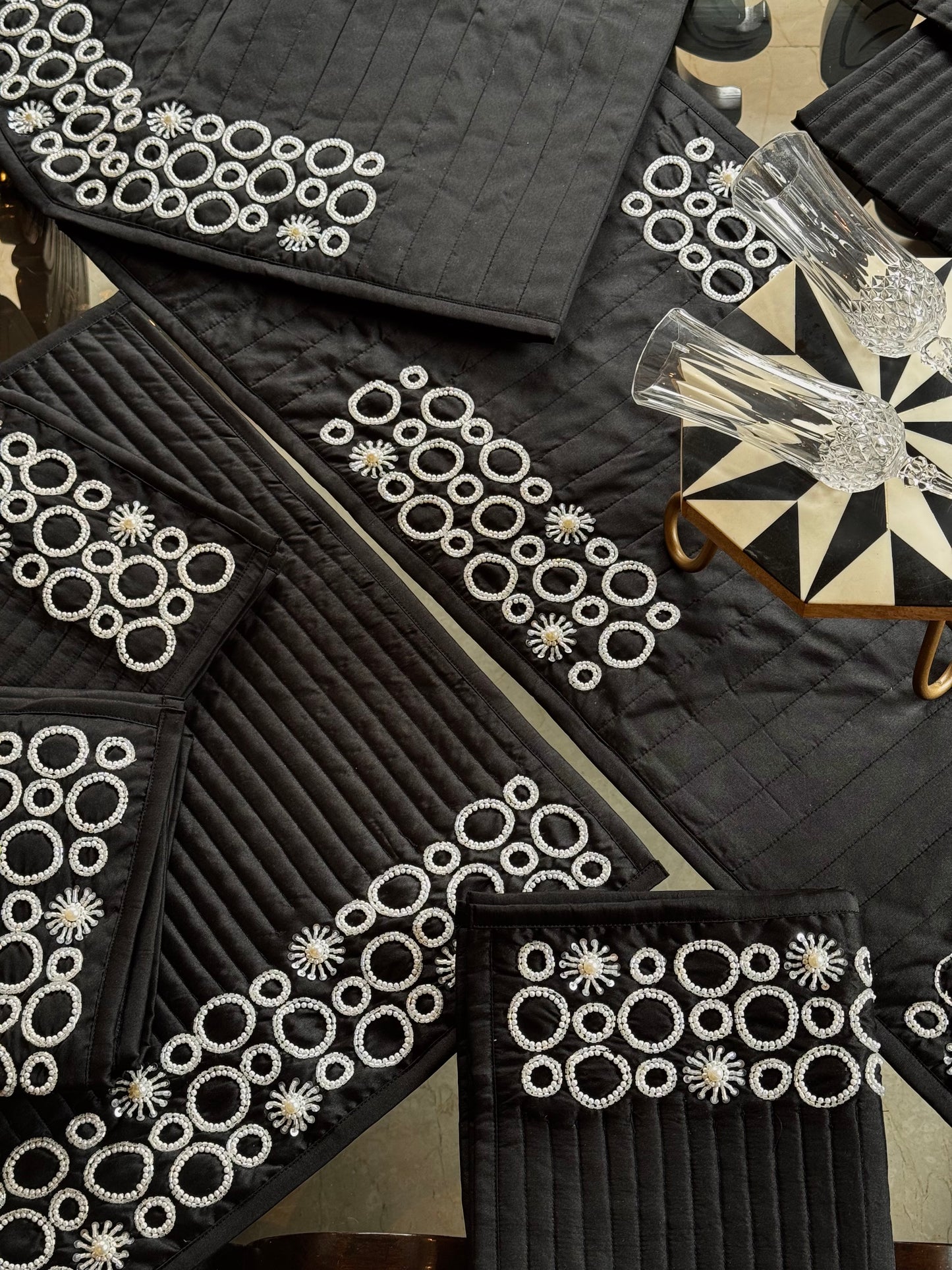 The Black Roman Table Linen