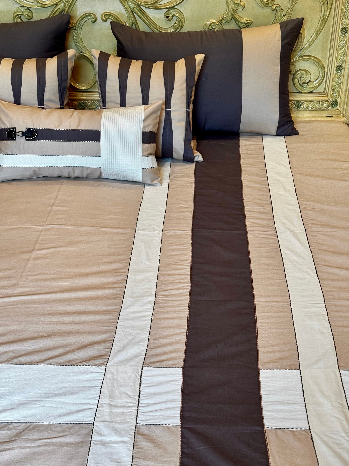 The Beige Monaco Bedsheet Set