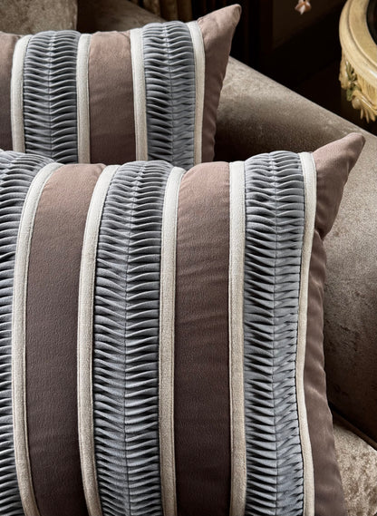 The Pleated Mocha Cushion Cover