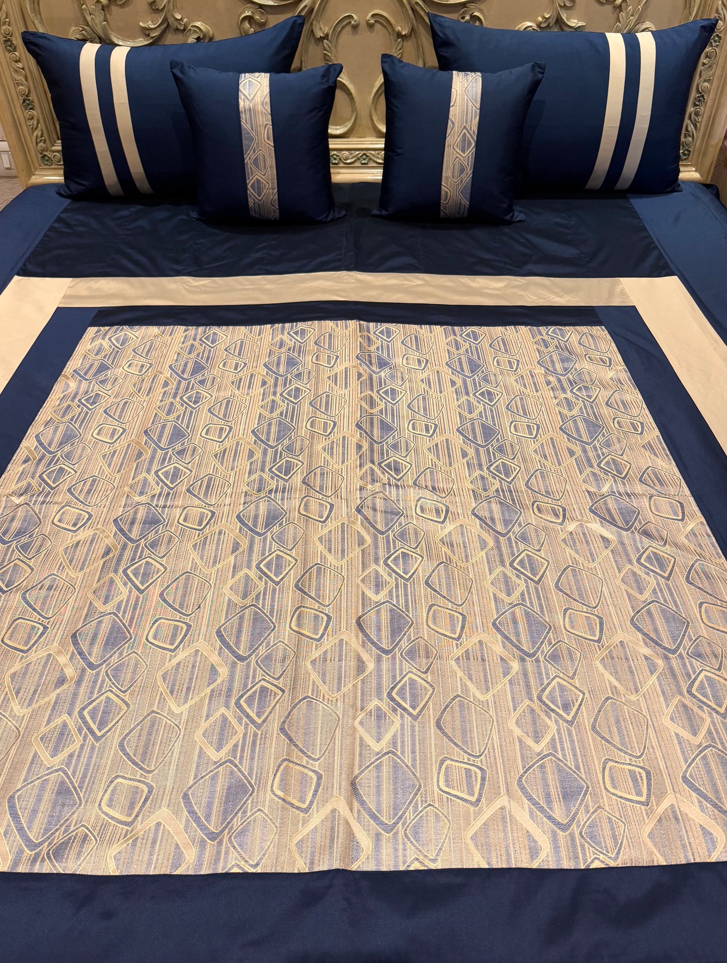 The Blue Bricks Bedspread
