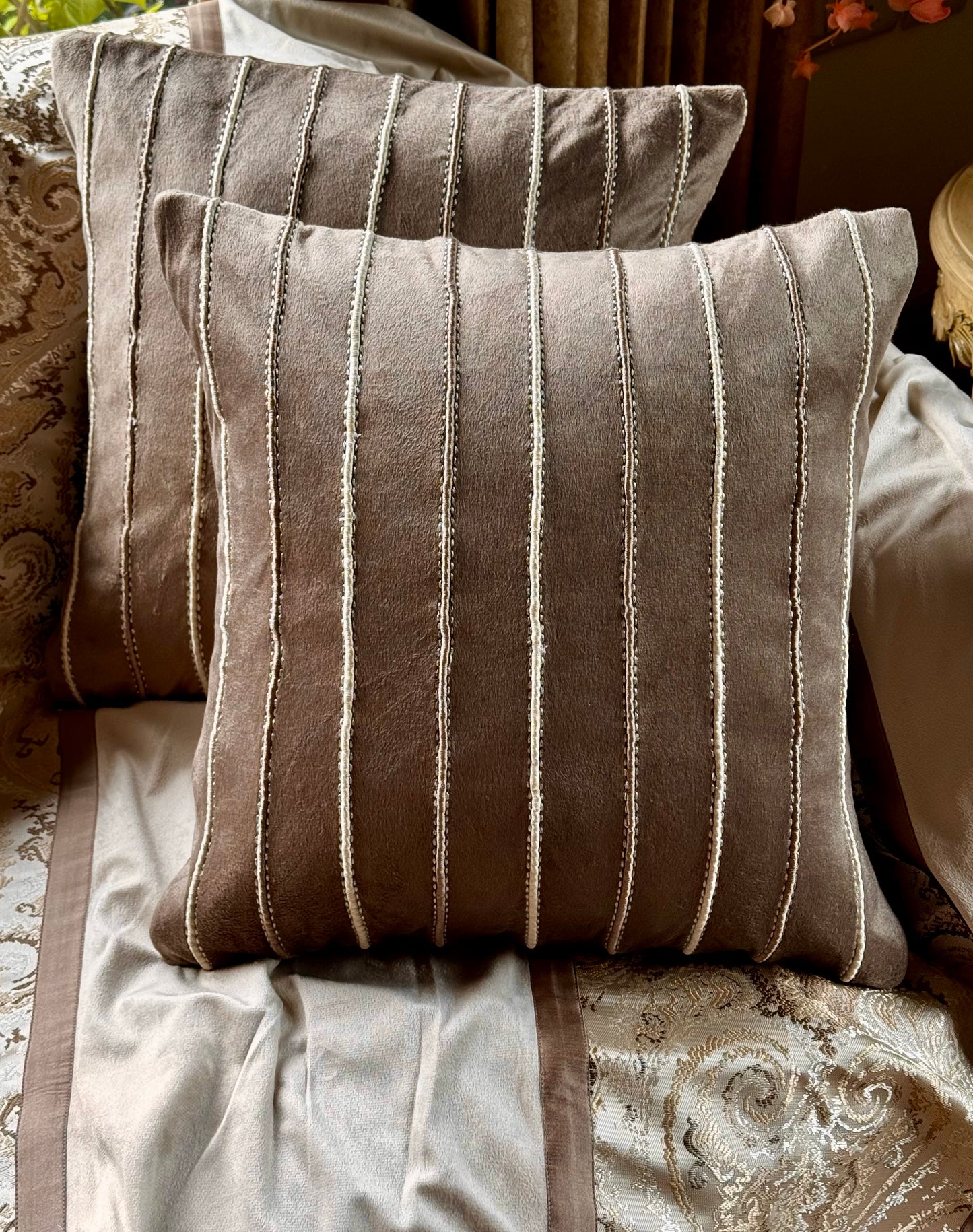 The Brown Dori Cushion Cover