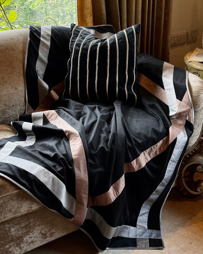 The Black Abstract Throw