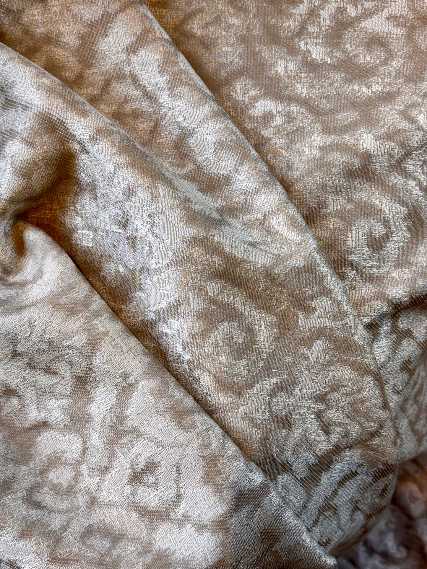 The Beige Aztec Throw
