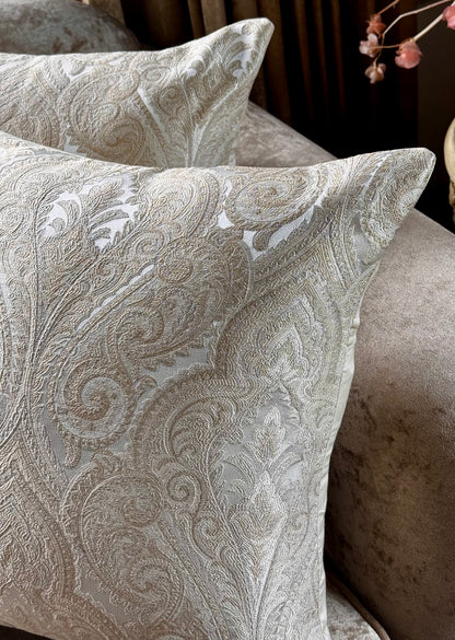 The Ivory Paisley Cushion Cover