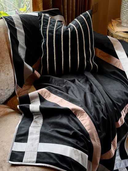 The Black Abstract Throw