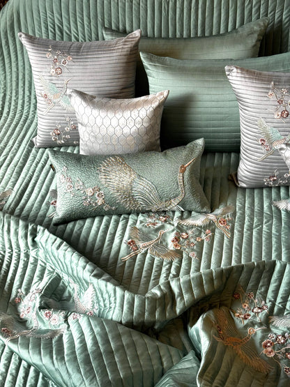 The Green Bird Bedding Set