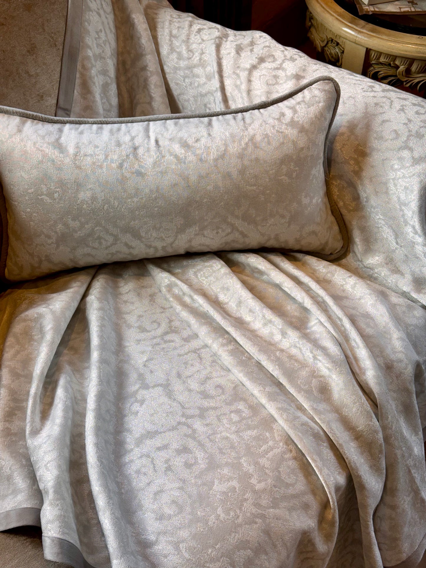 The Chrome Grey Aztec Throw