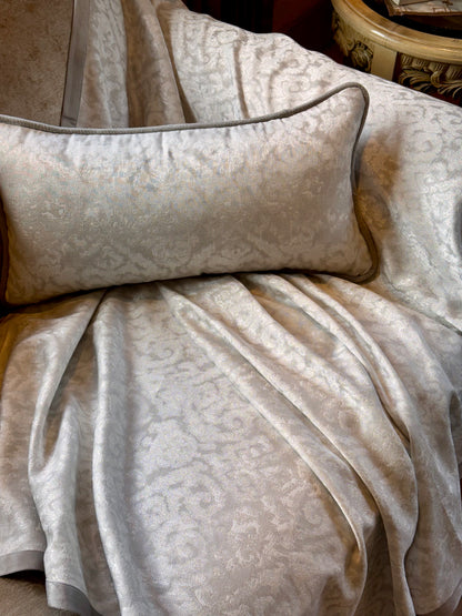 The Chrome Grey Aztec Throw
