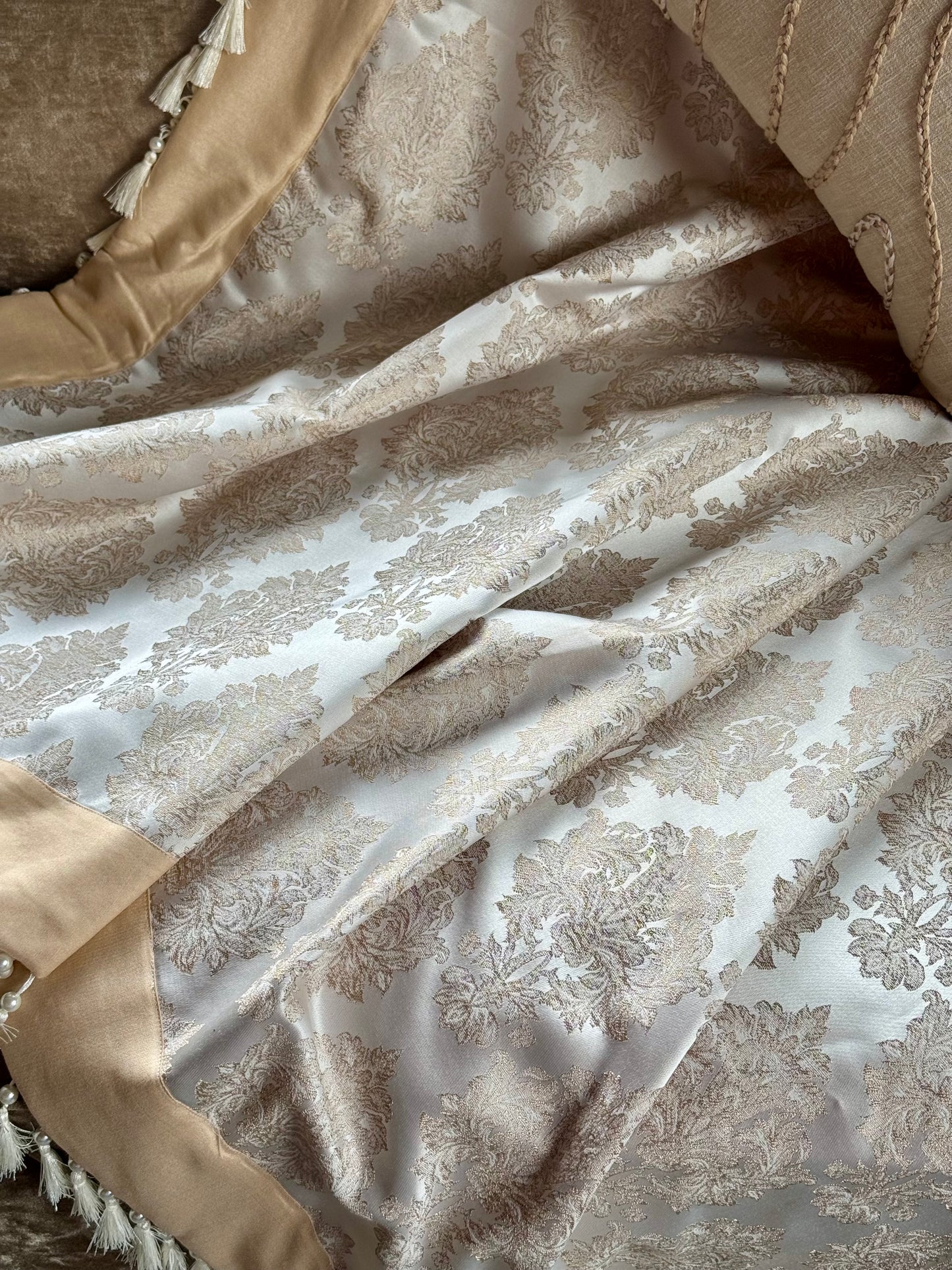 The Beige Tassel Throw