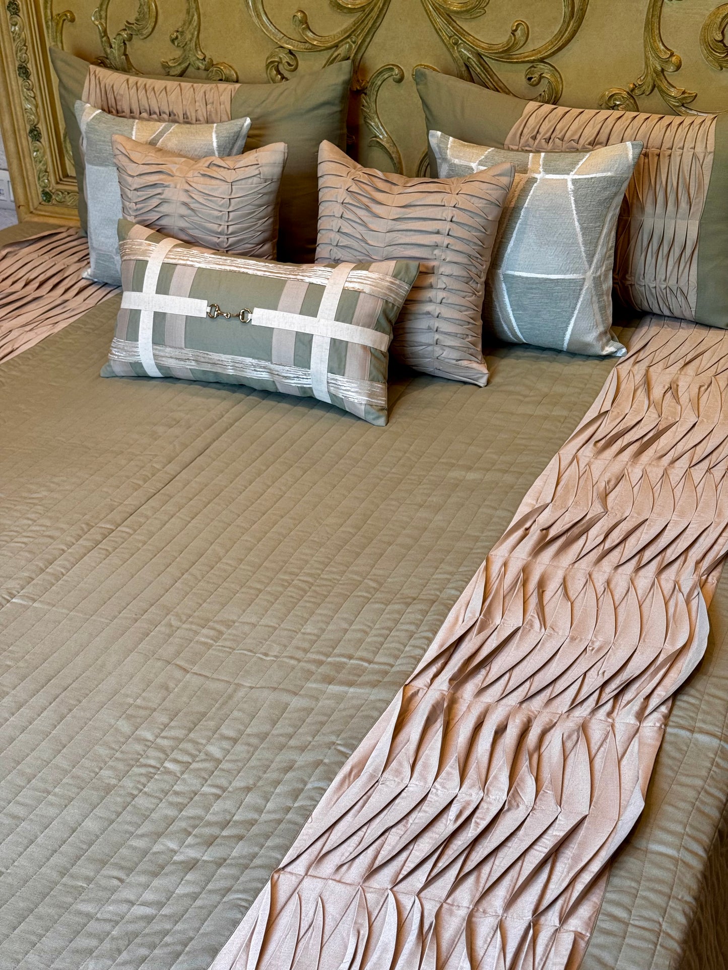 The Sage Pleat Bedding Set