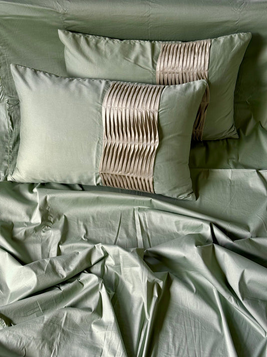 The Sage Pleat Bedsheet