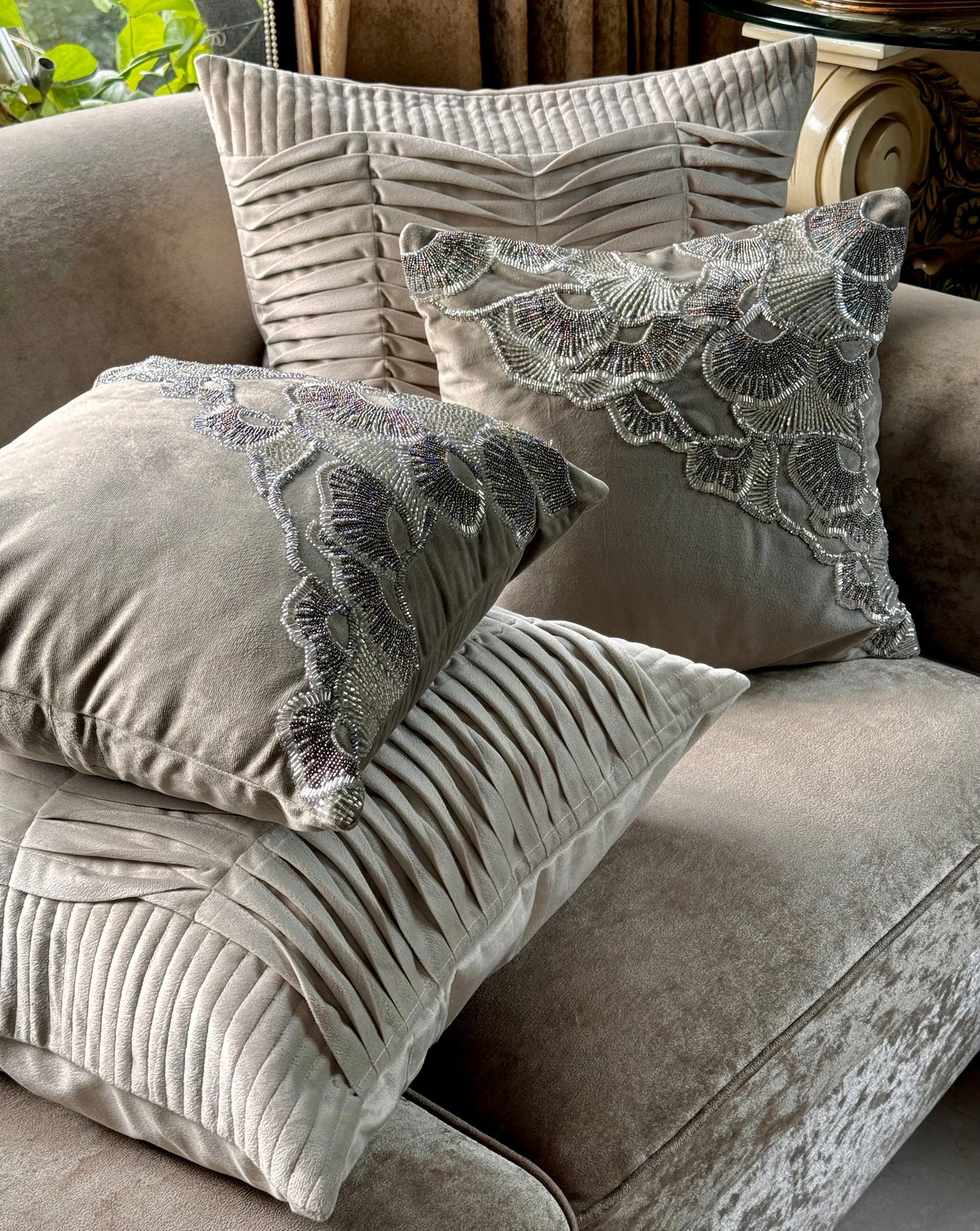 The Grey Seashell Cushion Cover