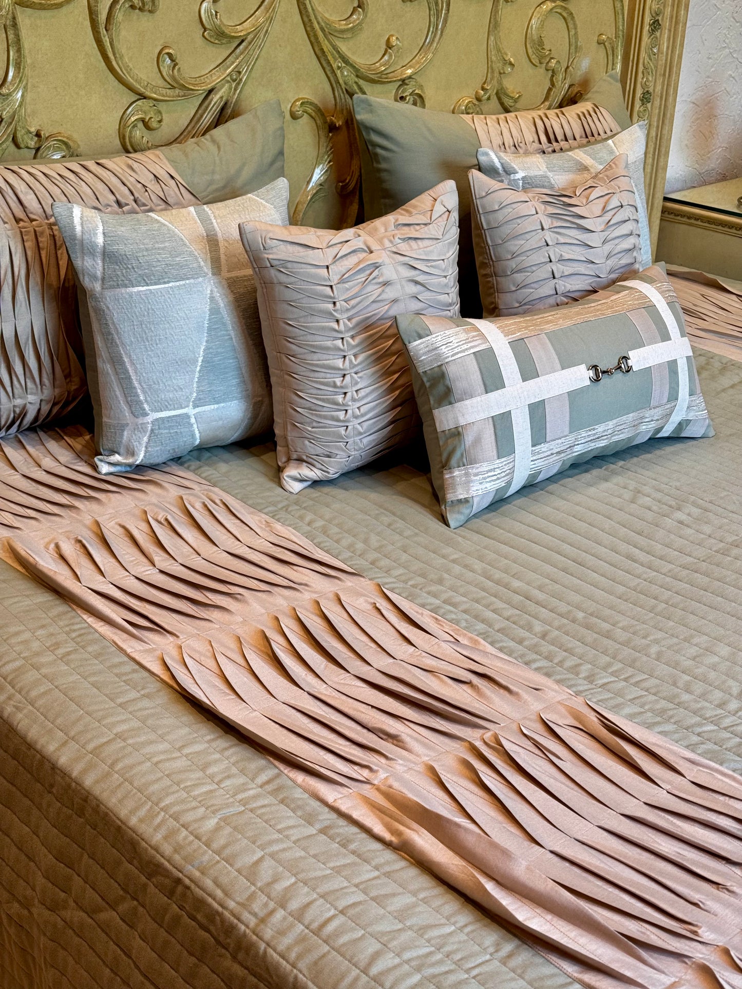 The Sage Pleat Bedding Set