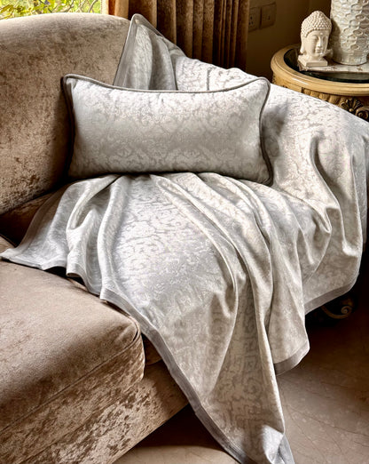 The Chrome Grey Aztec Throw